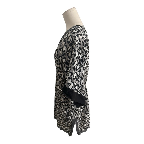 Diane Von Furstenberg Black White Swim Coverup V-Neck‎ Sporty Kleio Size M DVF - Picture 5 of 12